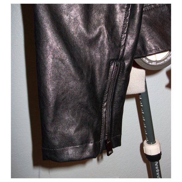 Triple Star Size XL Black Buckle Moto Jacket - Picture 9 of 16